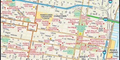 Downtown Philadelphia haritası