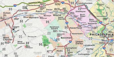 Main line Philadelphia haritası
