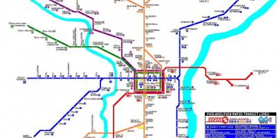Philadelphia toplu taşıma sistemi haritası