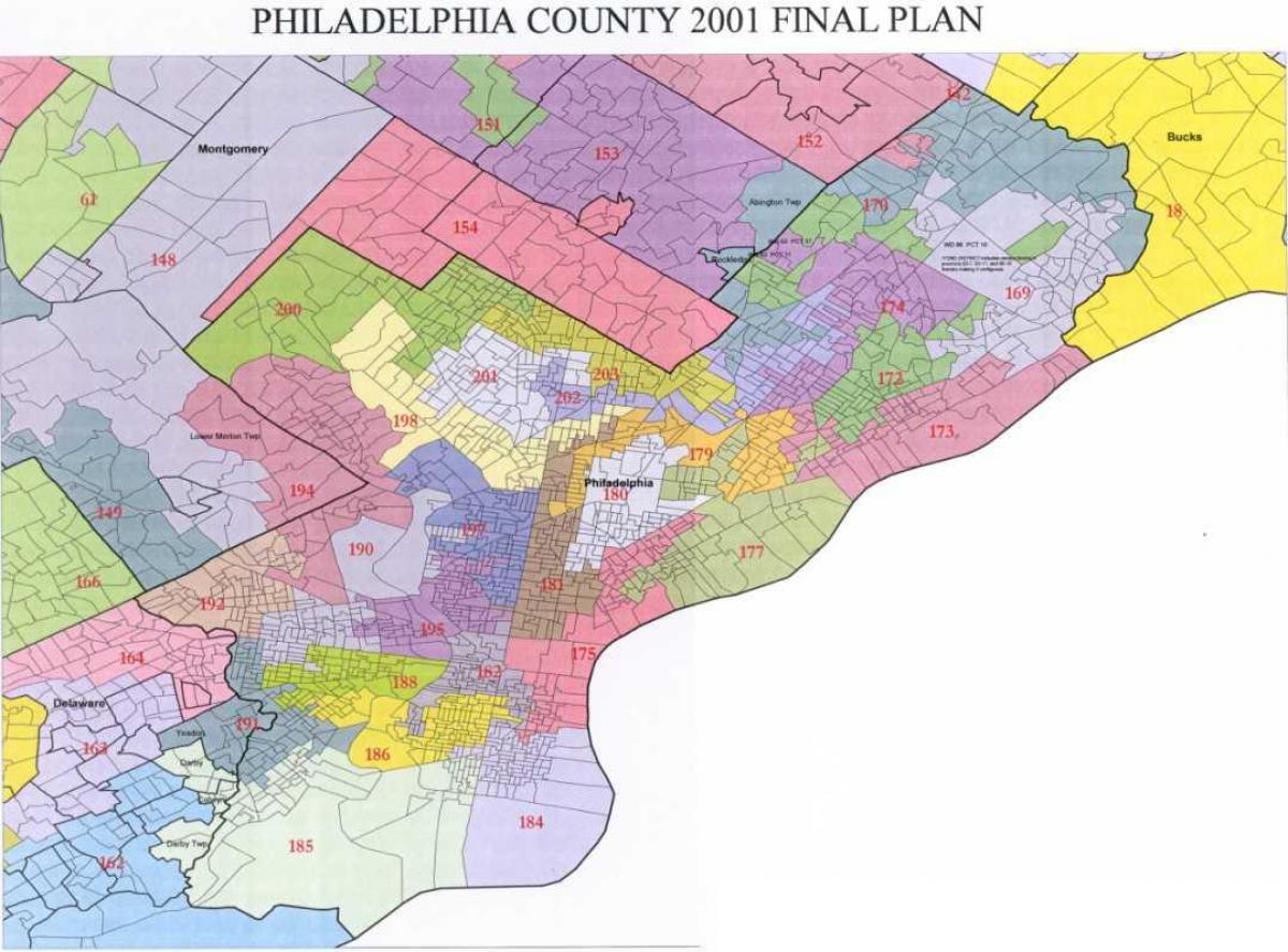 Philadelphia Konseyi bölge haritası