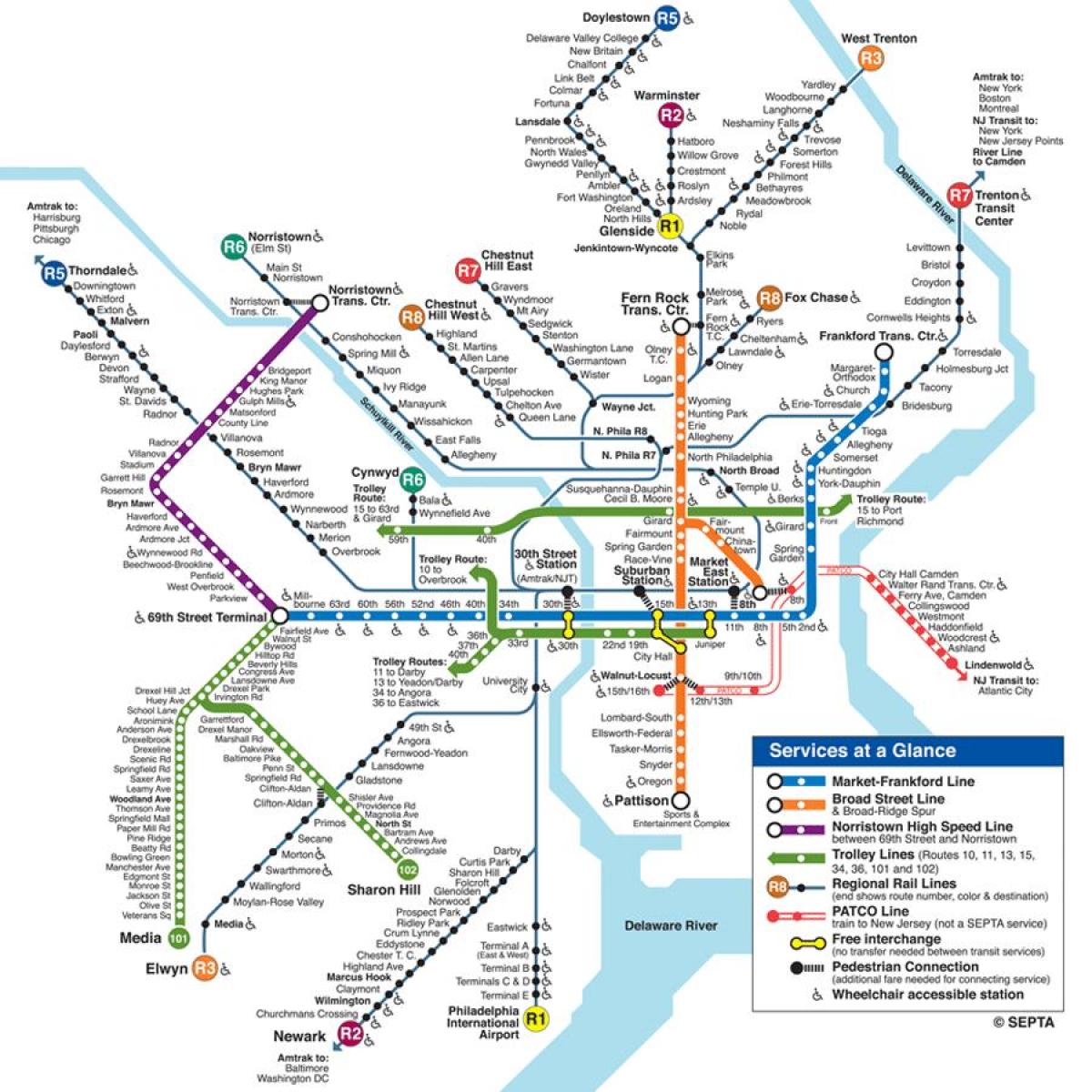Philly metro haritası