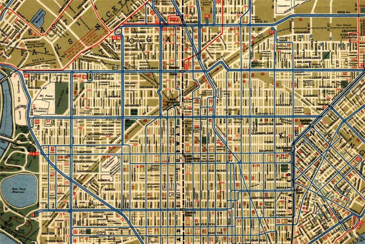 Philadelphia sokak haritası